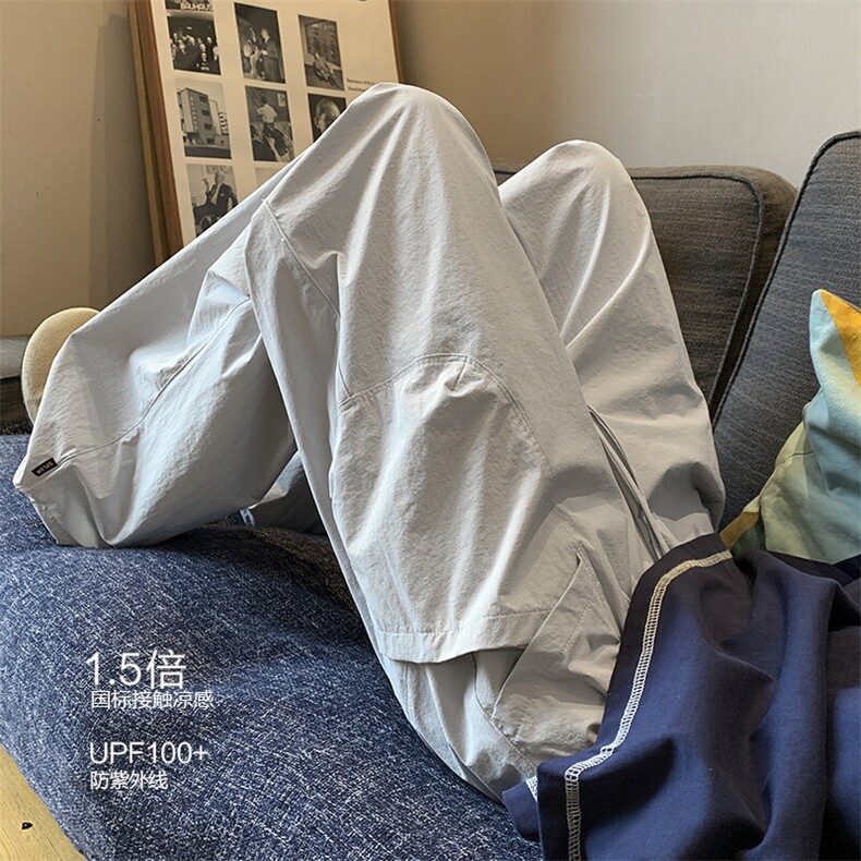 夏季防晒速干冰丝微弹工装伞兵休闲裤XZ604-K208-特P35控68，男装防晒衣，星座604