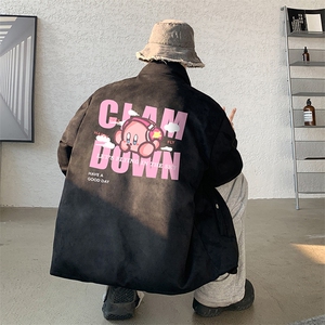 麂皮绒棉衣男大码立领棉袄子男羽绒棉服JM87318-P110图片