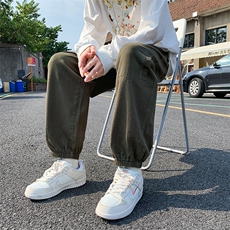 K3179-P55春装潮牌美式工装裤子男女宽松阔腿裤情侣束脚休闲裤子，男装休闲裤，电商A009A（原A058A）