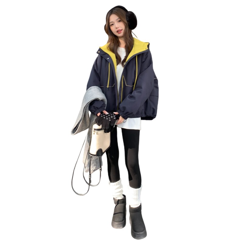 2026冬季撞色冲锋衣羽绒内胆7845-P255-K378,女装羽绒服,2C057