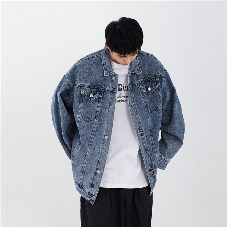 秋款宽松复古牛仔夹克外套N991P98k158,男装夹克,星座202-1