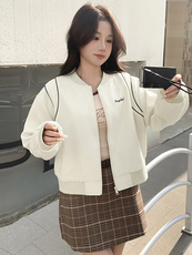 米杏春季新款立领休闲长袖短外套女宽松工装夹克高级时尚，女装短外套，慧峰