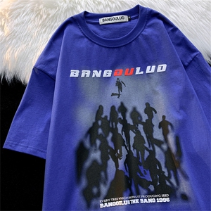 T恤潮流圆领男港风印花2024新款百搭休闲时尚DS-B299-5108P45控69图片