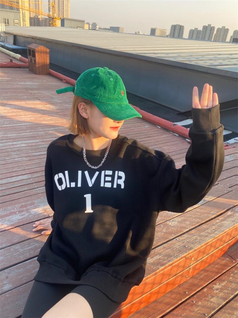 欧葛妮加绒新款法式波纹邹卫衣，女装卫衣/绒衫，OGENI 欧葛妮