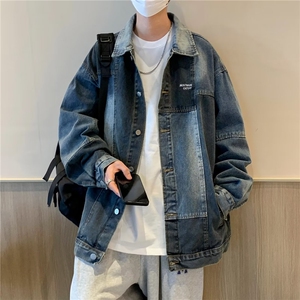 美式高街牛仔外套男士新款潮牌设计感轻熟风宽松夹克潮JK3328图片