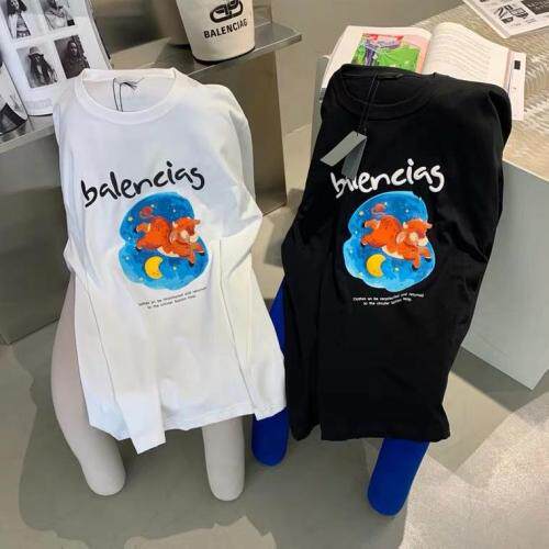 AX9701春夏新款小牛印花丅恤短袖欧洲站大版纯棉大版丅，女装，L·H·X