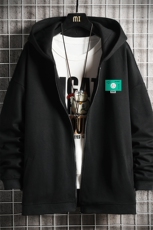 KS21264-P38连帽开衫卫衣男运动外套大码班服网格，男装卫衣，电商A040A