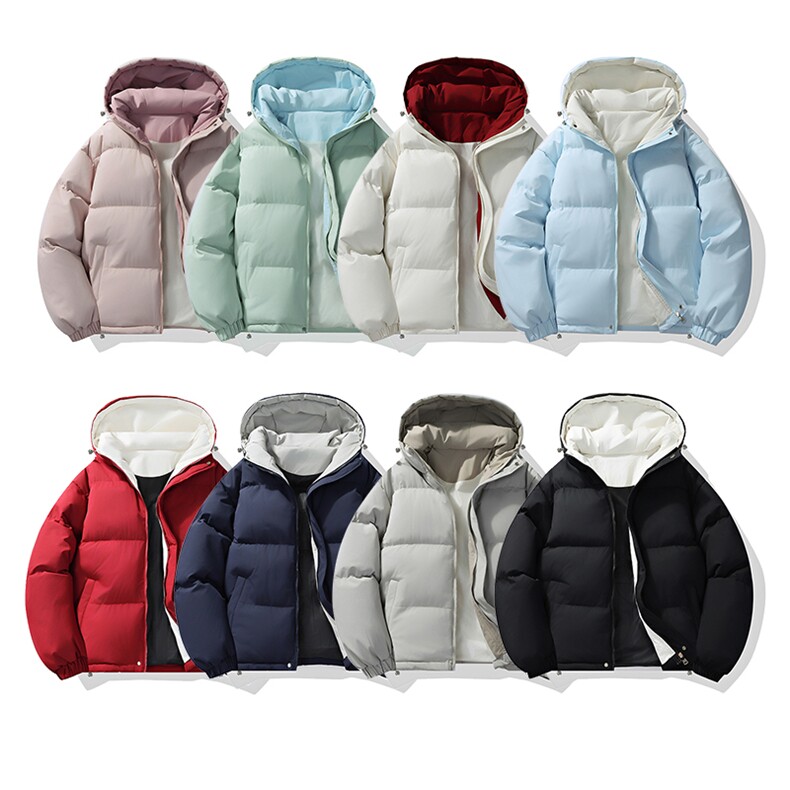 冬季clean撞色棉服中性加厚连帽短款棉衣HZ8811-特P68不议价,男装棉衣,星座610B-1
