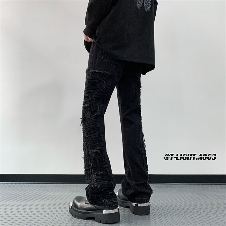 秋季美式ins高街hiphop流苏牛仔裤货号K2318P60控78,男装牛仔裤,电商A063