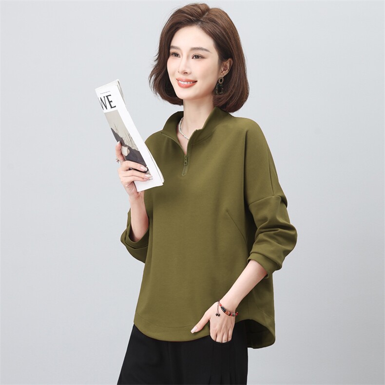 时尚休闲运动女2025春秋新款中年妈妈宽松显瘦减龄卫衣,女装卫衣/绒衫,璐依舞