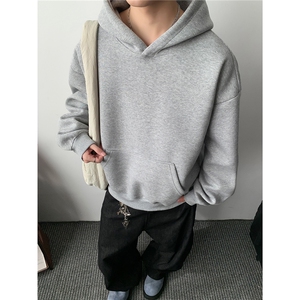 可二开无帽绳连帽卫衣重磅450克潮棉全棉光板外套男 RH5302-特P45图片