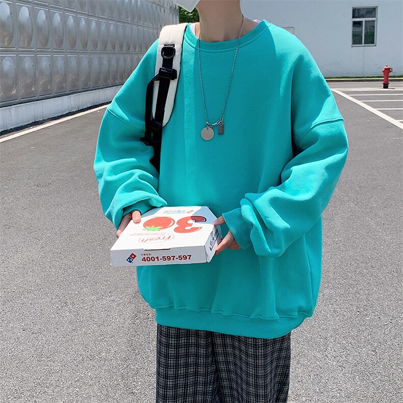 中性风21秋季新款男卫衣时尚大码纯色卫衣WY98P25控38,男装卫衣,电商A089-1