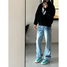 网红款高街牛仔裤潮男宽松【量大价格可谈】P41Y133，男装牛仔裤，星座1112-1