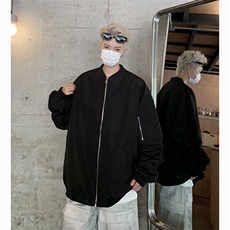 港风美式日系潮流宽松百搭立领棒球服夹克男XZ213-JK03-P75控88，男装夹克，星座213