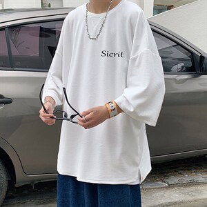 Q11098-P30 春夏季七分袖t恤男大码五分袖男短袖中袖图片