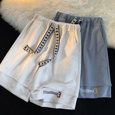 7月21新款华夫格短裤男印花五分裤宽松D329-QM501-P35-控48，男装牛仔裤，电商D329