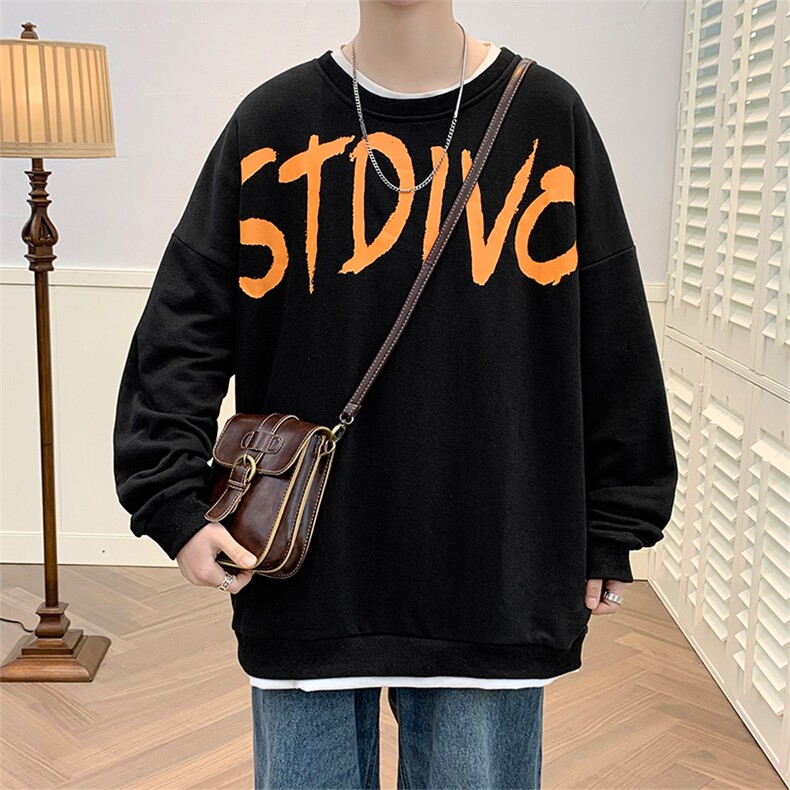 春季假两件卫衣男宽松潮牌圆领套头A319P45，男装卫衣，电商A309