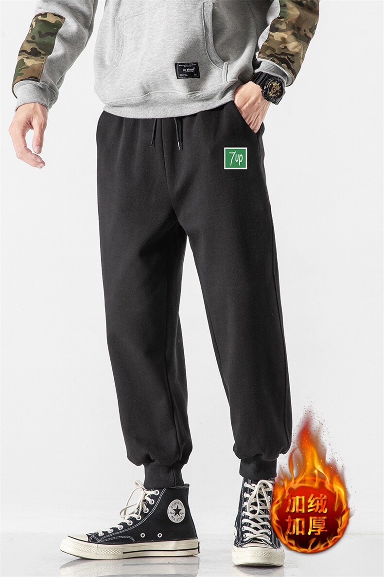 K12058-P40加绒P50束脚纯棉运动裤男士休闲裤大码宽松卫裤男,男装休闲裤,电商A040A