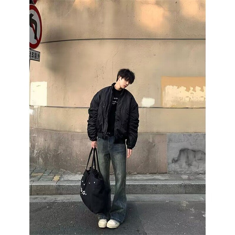 【已到大货】DKT10-批45春季修身显瘦长裤男竹节纹做旧微喇牛仔裤,男装牛仔裤,星座603-2