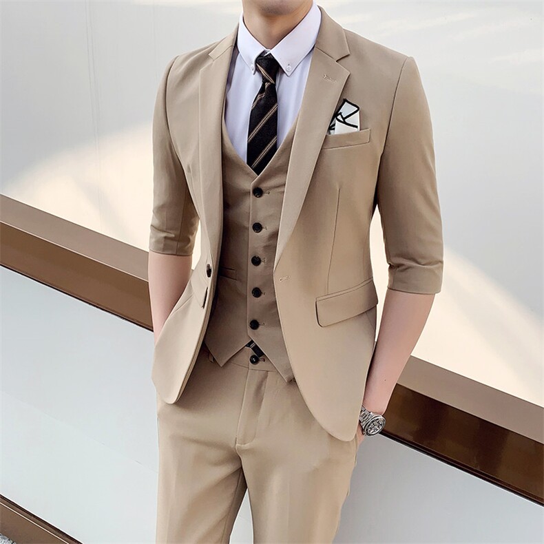 夏季中袖西装礼服套装三件套西服SJT-X11-P240,男装西服,星座1012