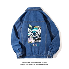 牛仔夹克男大码牛仔外套男茄克NJ77275-P60，男装工装外套，电商A040A