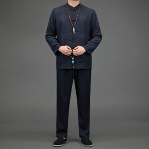 BETZ221钱塘2020-2唐装风中老年男装中老年套装P80，男装中老年男装，钱塘207-2