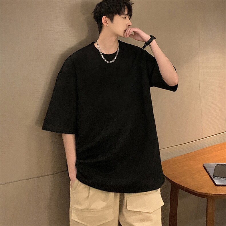 麂皮绒短袖t恤男大码半袖男 JD82099-P25图片
