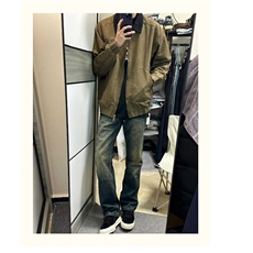 青少年宽松直筒长裤常规纽扣水洗中腰腰带日常抗菌潮阔腿裤，男装牛仔裤，星座506A