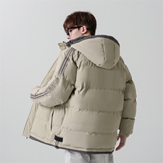 2025冬季时尚潮流棉衣加厚保暖棉袄棒连帽外套XZ109-1-M2819-P68，男装棉衣，星座109-1