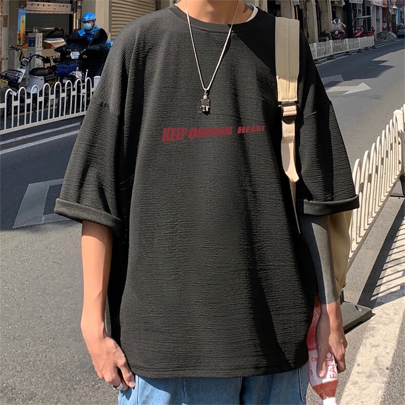 Q11071-P30春夏季七分袖t恤男大码五分袖男短袖中袖,男装T恤,电商A040