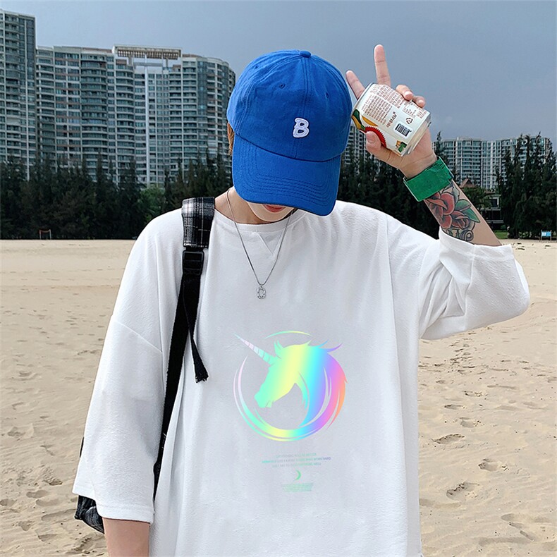Q11138-P30春夏季七分袖t恤男大码五分袖男短袖中袖,男装T恤,电商A040