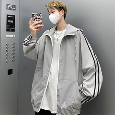 夏季连帽防晒衣男轻薄透气户外防紫外线钓鱼防晒服J66P55，男装防晒衣，电商A157