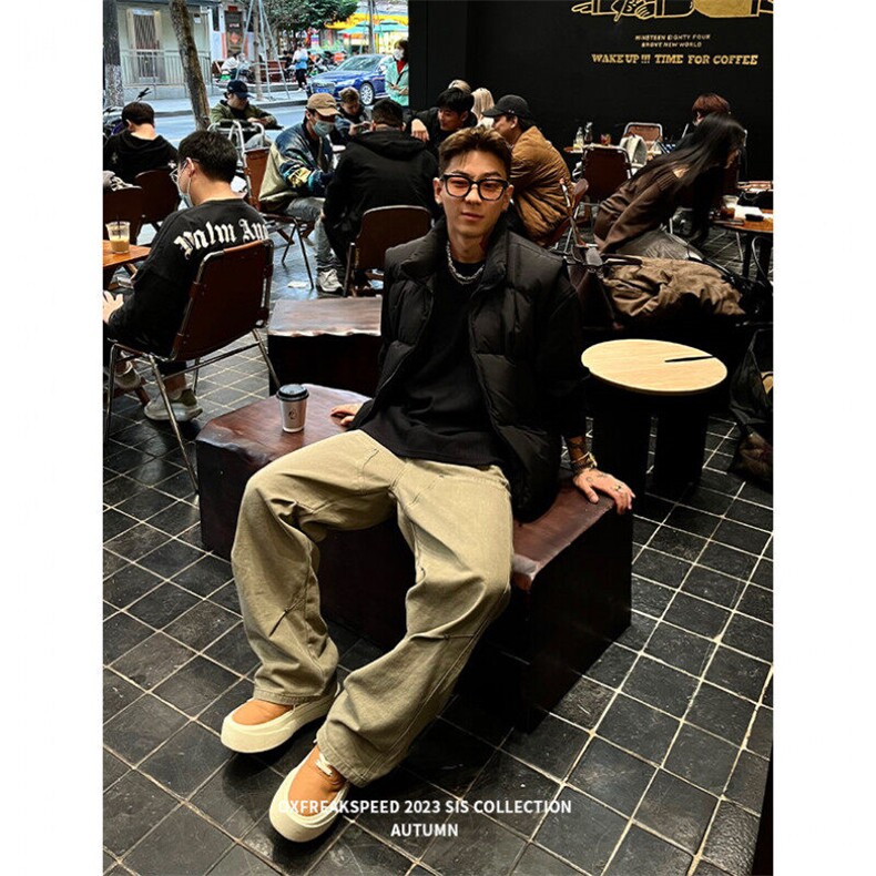 网图美式高街伐木牛仔裤男直筒牛仔裤潮牌痞帅工装裤S6019-P60,男装牛仔裤,星座1001-1