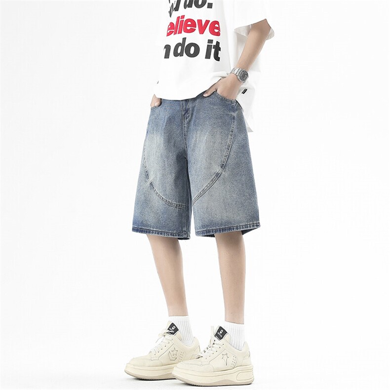 2026夏季新款港风美式vibe潮流宽松百搭阔腿休闲牛仔裤DK837-P50,男装牛仔裤,星座313A(原308A-2)