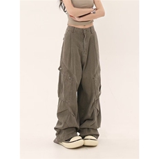 H227-P46日系复古工装牛仔裤男春季小众设计感，男装牛仔裤，电商B323A