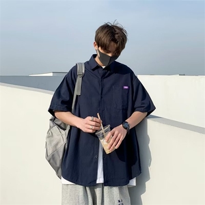 白衬衫男夏季新款短袖港风百搭学生简约宽松衬衣CS2-P30图片