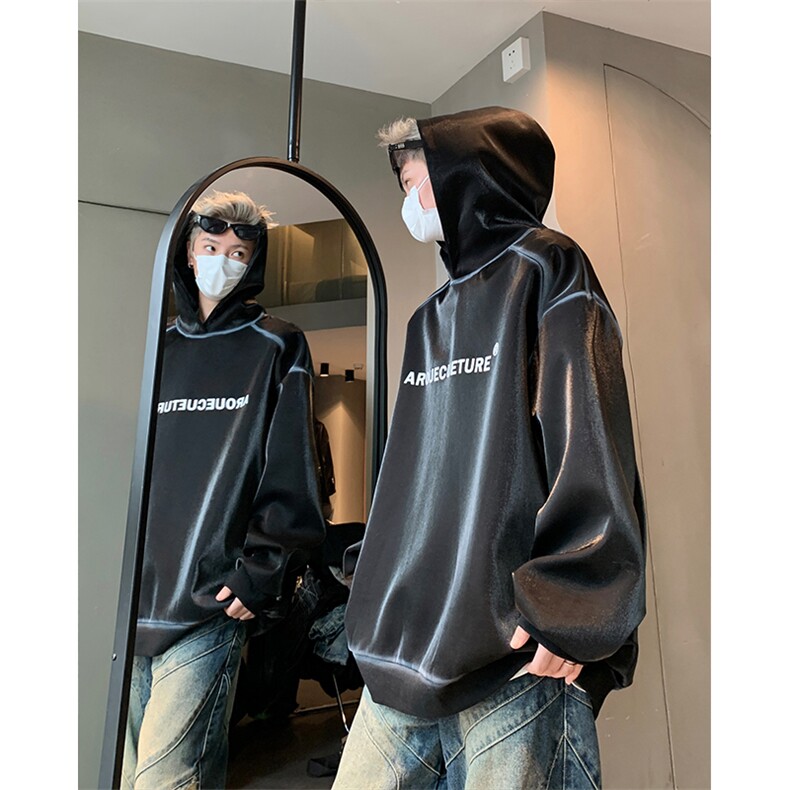美式高街重磅卫衣男小众设计感春秋连帽衫外套XZ514-2-24225-P65,女装短外套,星座514-2(原B239)