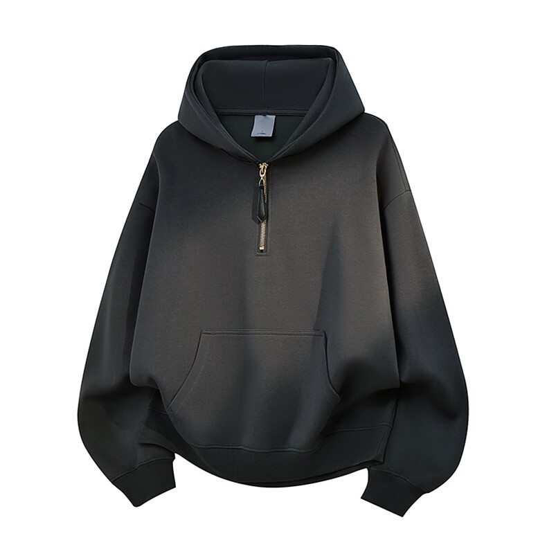 重磅全棉无帽绳420克拉链连帽卫衣硬挺短宽套头外套男RH5312-P50，女装短外套，星座610B-1