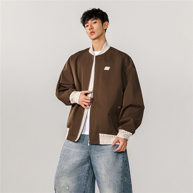 1定制螺纹字母刺绣大码M-5XL夹克男聚酯纤维JK77944P85控138，男装夹克，星座226-2