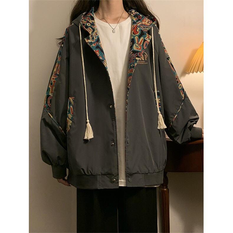 春秋季绣花外套男女同款新款美式夹克XZ102B-1-JK2521P85，男装夹克，星座102B-1