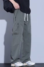 工装裤男潮牌宽松直筒2025新款多口袋青少年男士休闲裤Z2533-P50，男装休闲裤，星座509