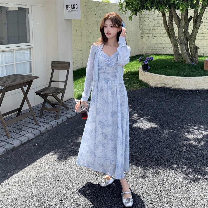 现货防晒衫吊带裙套装2564P145K218图片