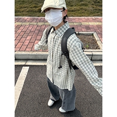 2025春夏款泡泡纱格子长袖衬衫高品质格子衬衫复古外套CS259-P45，男装衬衫，星座301C-5