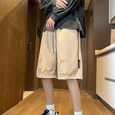 休闲裤潮新款五分裤男夏季流行时尚潮牌松紧腰D546310B-1-P28，男装牛仔裤，星座310B-1