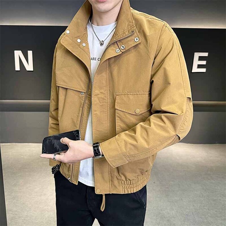 C317-2508-P125   2025春季新款夹克外套男立领工装款图片