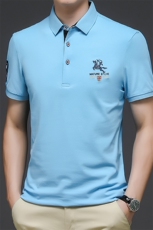 男士免烫短袖t恤薄款夏季中年休闲刺绣半袖POLO衫HM6521-P55，男装Polo衫，星座1105-3