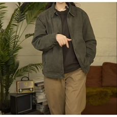 美式底特律夹克外套男款秋季显肩宽工装棒球服硬汉穿搭短款牛仔衣，男装夹克，电商A061