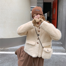新款有货软糯气质轻奢外套配小包包2C010-2581-P185-K278，女装短外套，2C010