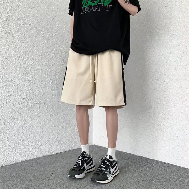 华夫格短裤男夏季日系潮牌宽松篮球五分裤港风ins休闲裤DK280-P25,男装牛仔裤,星座1008-2