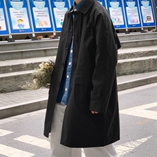 F3112/P80春装中长款风衣男宽松男士大码外套韩版潮流上衣男控108，男装风衣，电商A141
